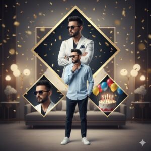 How To Create Boys Birthday Photo In Gemini ForFree