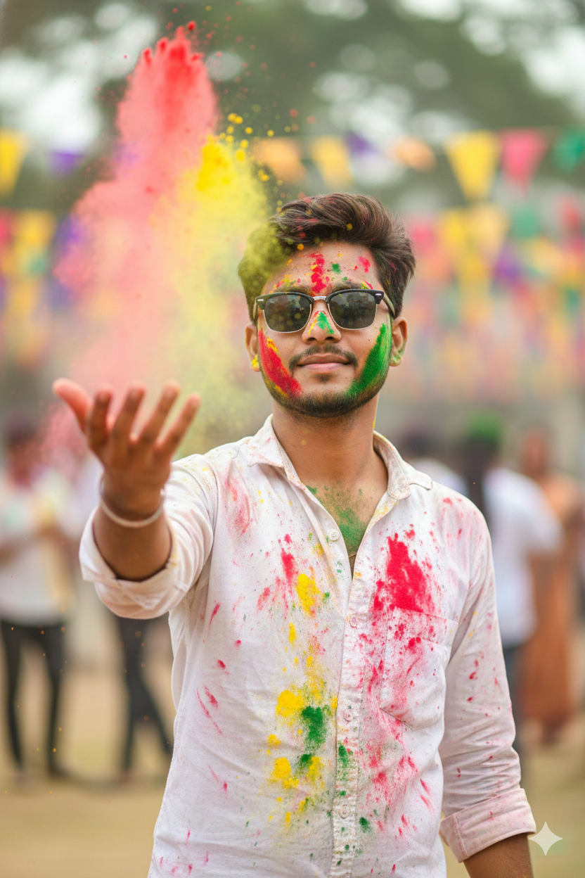 Trending 5 Girls Holi Photo Prompts For Gemini